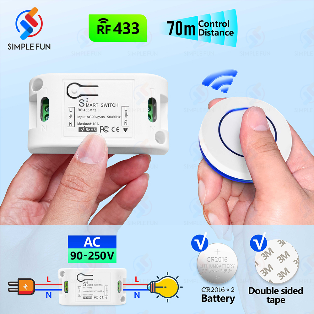 Wireless RF433MHz Remote Contr - Sonoff Basic Switch reseña y precio