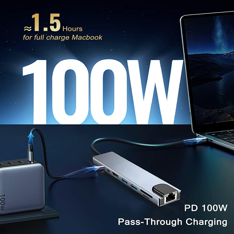 8 In 1 USB Type C Hub for MacB - Home Assistant Sd reseña y precio