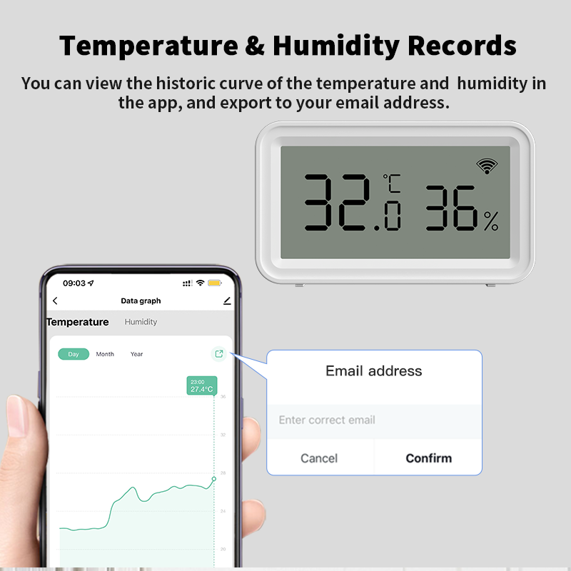 Tuya Zigbee WiFi Thermometer H - Temperature Humidity Sensor reseña y precio