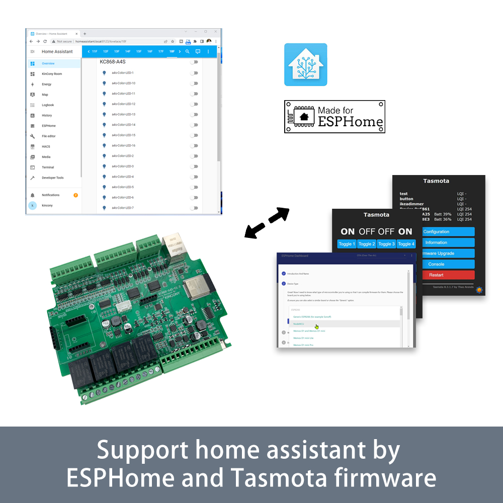 KC868-A4S ESP32 ESPhome Tasmot - Home Automation With Arduino reseña y precio
