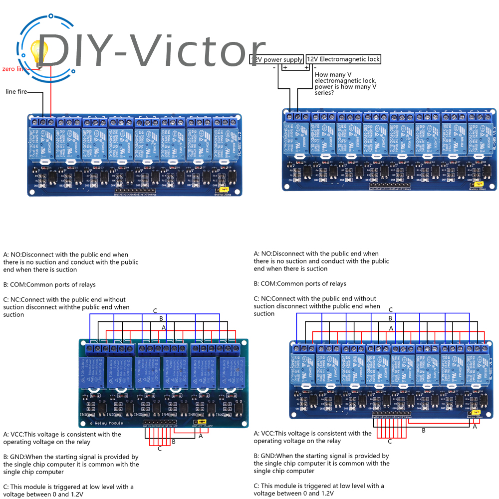 1 2 4 6 8 Channel DC 5V 12V Re - Relay 8 Channel Board reseña y precio
