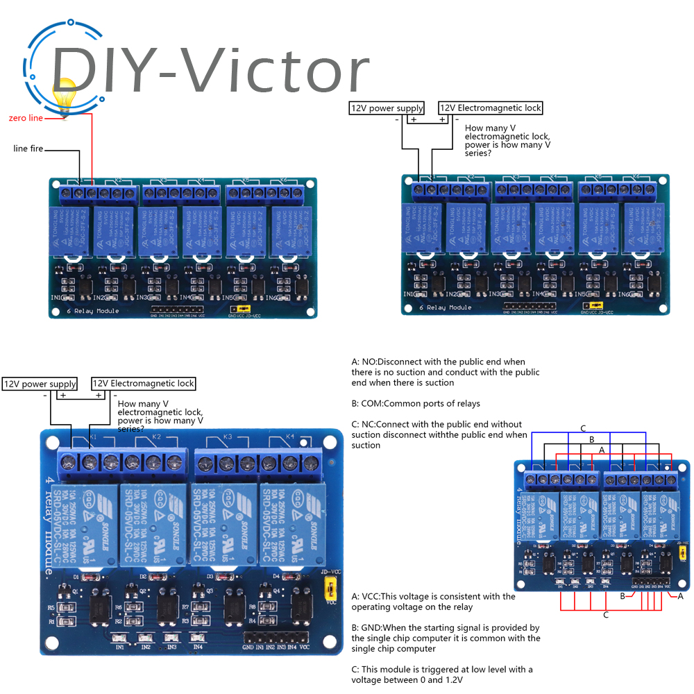 1 2 4 6 8 Channel DC 5V 12V Re - Relay 8 Channel Board reseña y precio