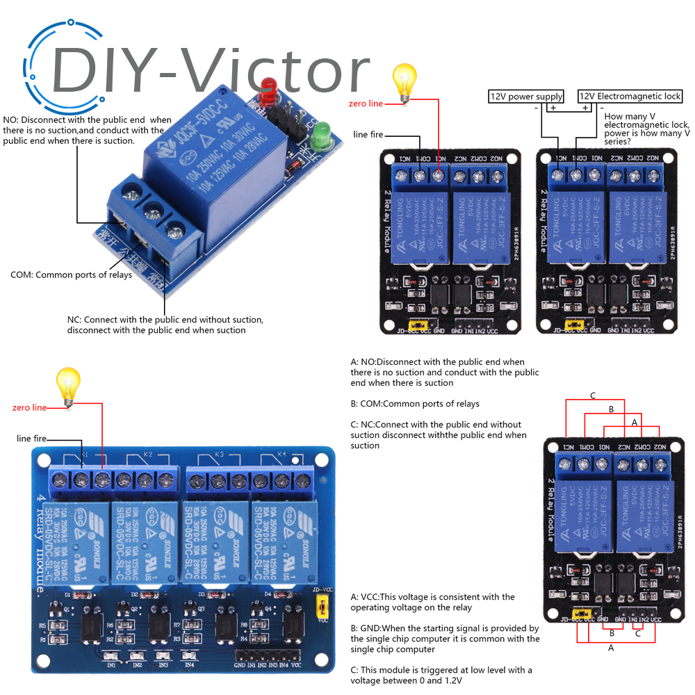 1 2 4 6 8 Channel DC 5V 12V Re - Relay 8 Channel Board reseña y precio