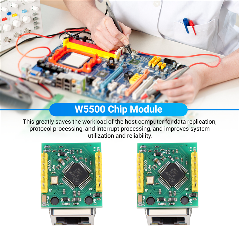 2PCS/LOT USR-ES1 W5500 Chip Ne - Ethernet Module W5500 reseña y precio