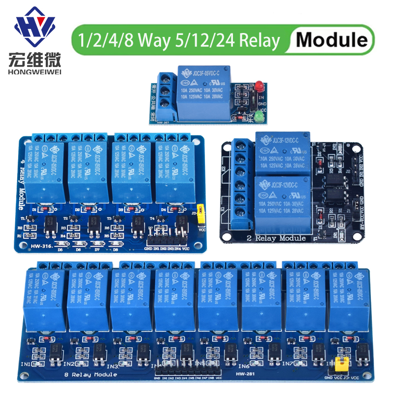 DC 5V 12V 24V 1 2 4 6 8 Channe - Relay 8 Channel Board reseña y precio