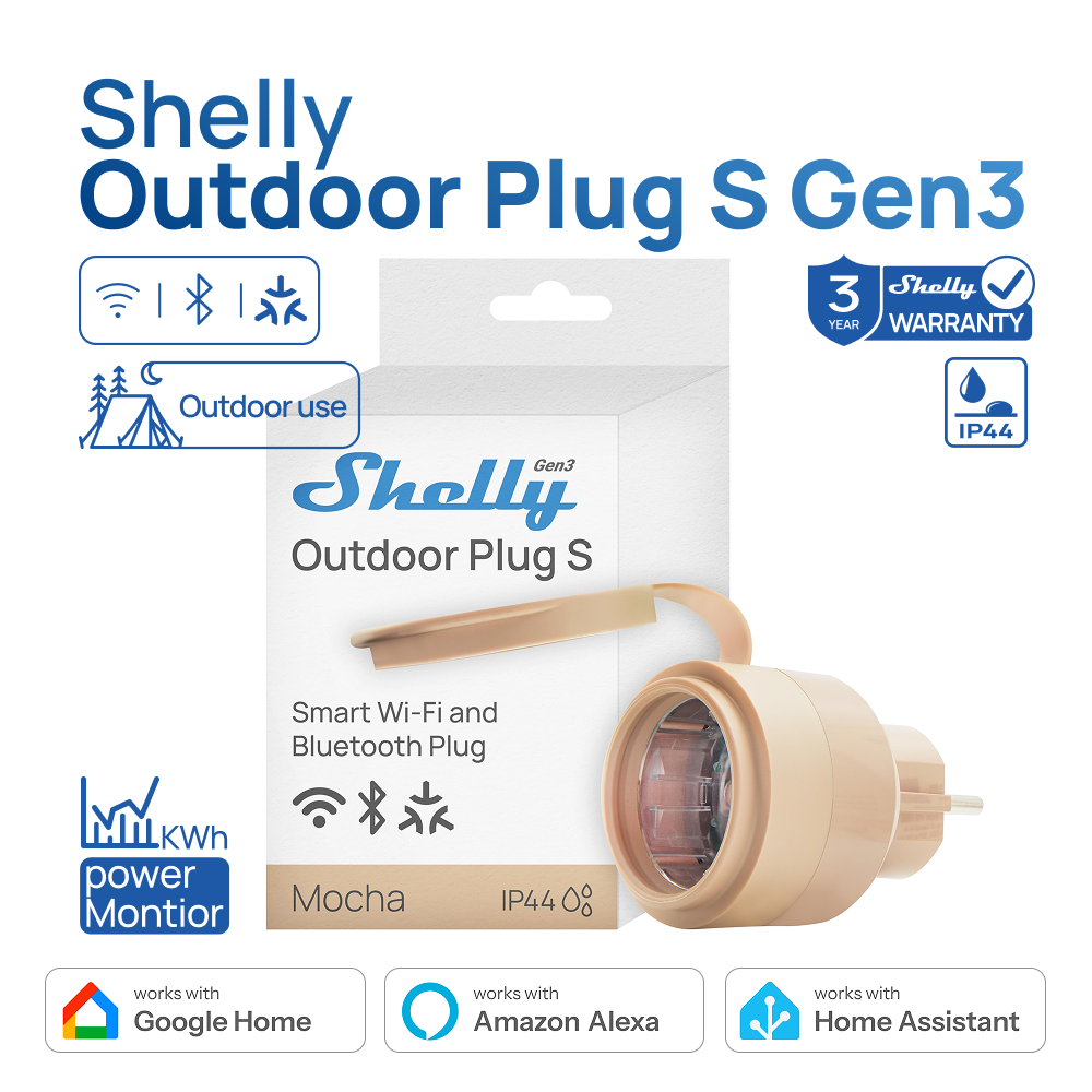 Shelly Outdoor Plug S Gen3 Pow - Shelly Relay Module reseña y precio
