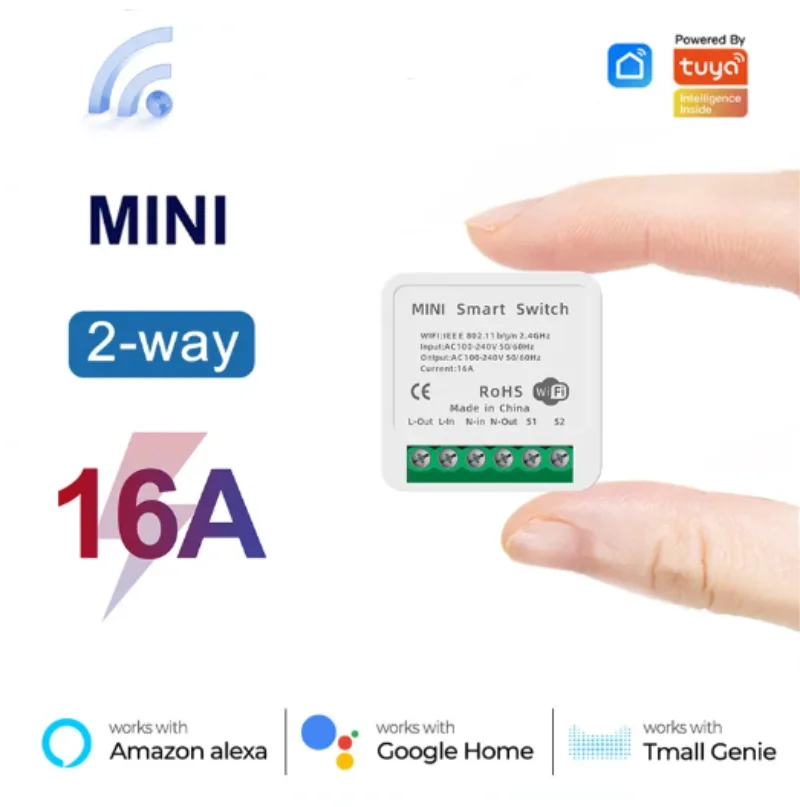 Tuya Mini 16A WiFi Switch Smar - Home Automation Technology reseña y precio