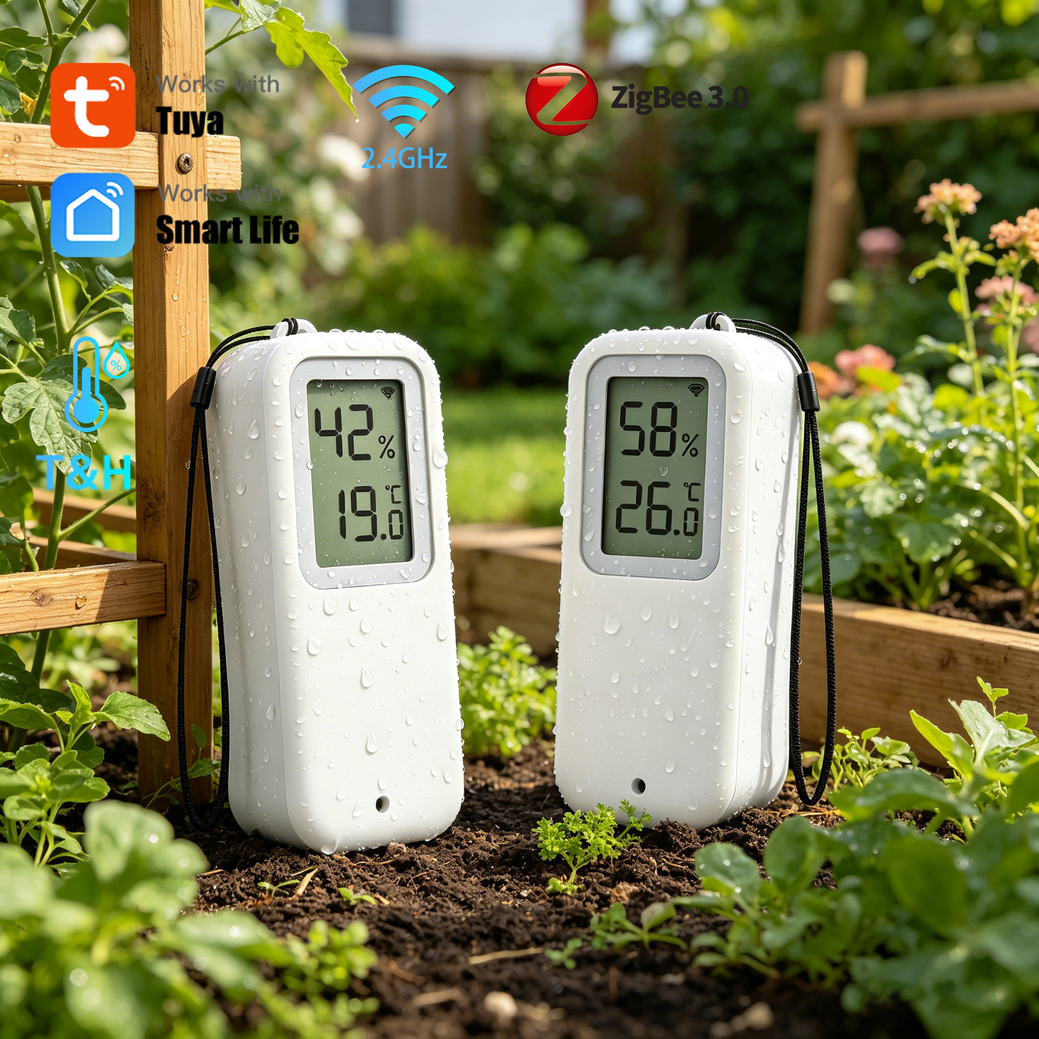 Tuya WiFi ZigBee Temperature a - Temperature Humidity Sensor reseña y precio