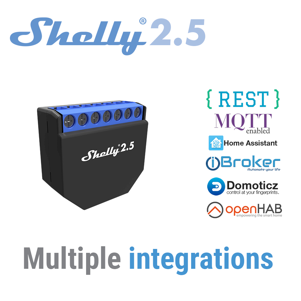 Shelly 2.5 Smart Home Double R - Shelly Relay Module reseña y precio