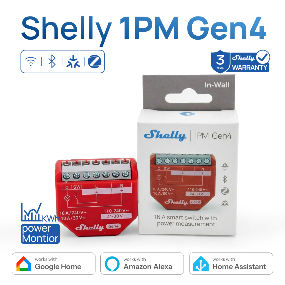 Shelly 1PM Gen4 Zigbee Disposi - Shelly Relay Module reseña y precio