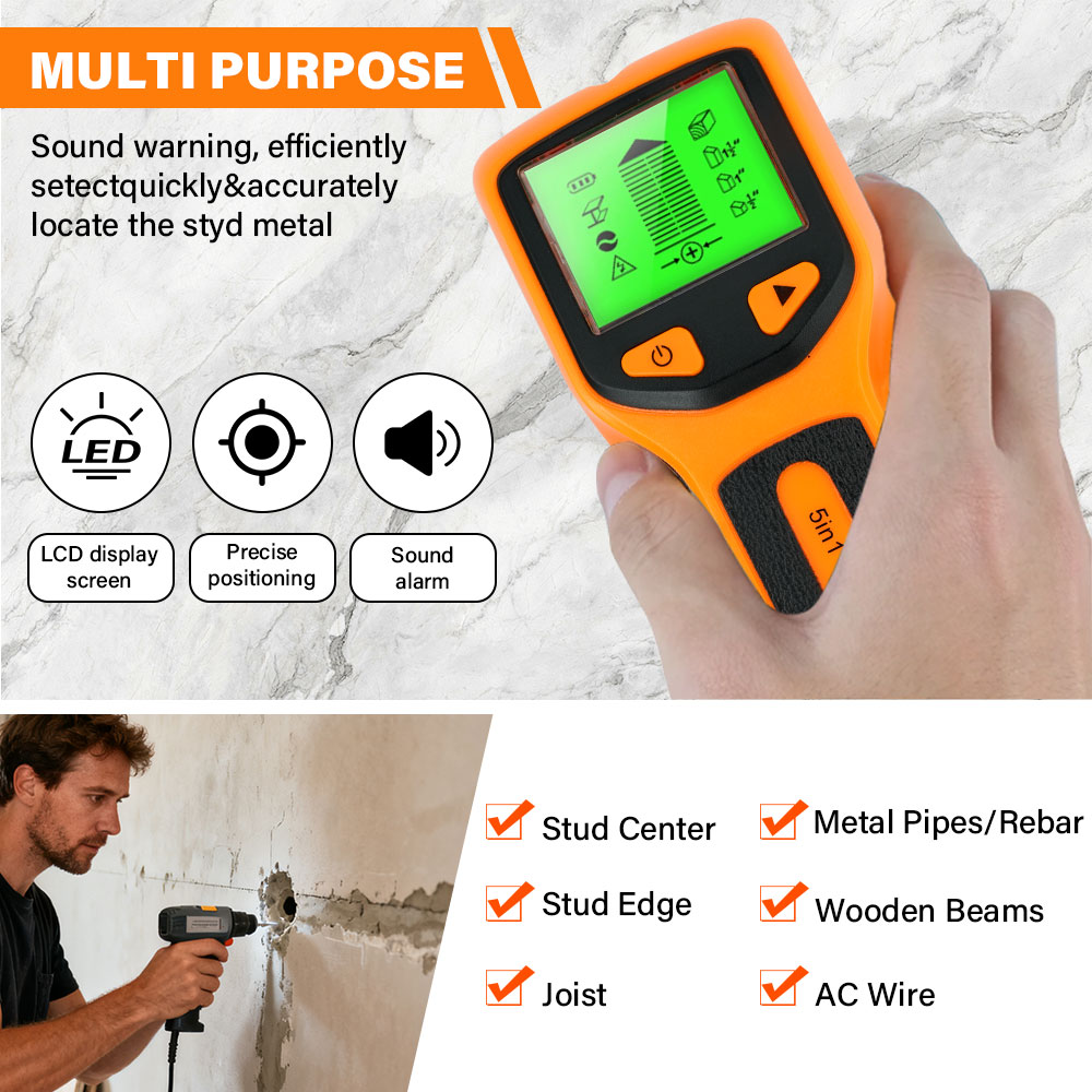 Handheld 5 in 1 Digital Wall S - Water Leak Detector Wired reseña y precio