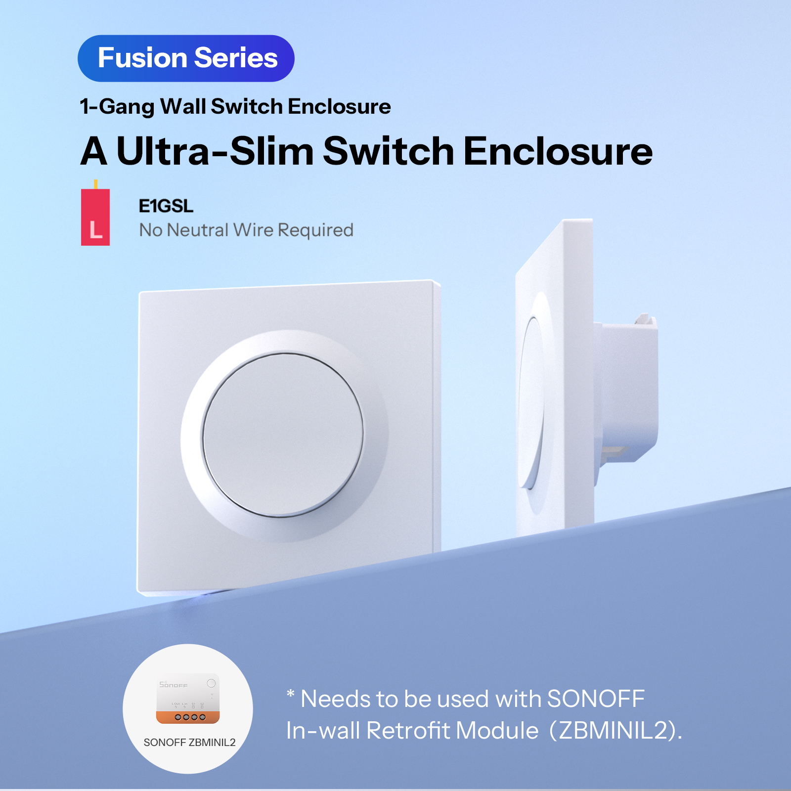 SONOFF E1GSL Wall Switch Enclo - Sonoff Basic Switch reseña y precio