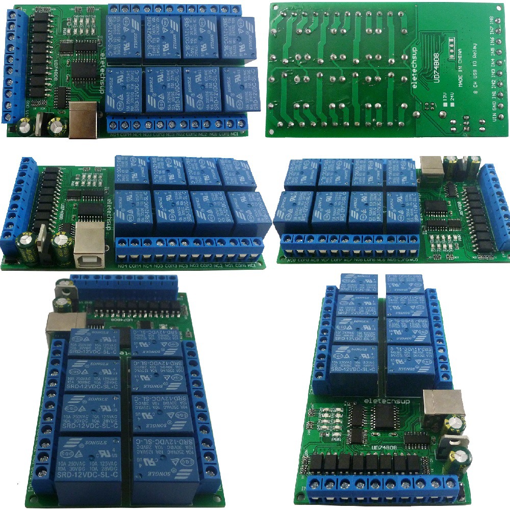 UD74B08 8 Channel USB Relay I/ - Shelly Relay Module reseña y precio