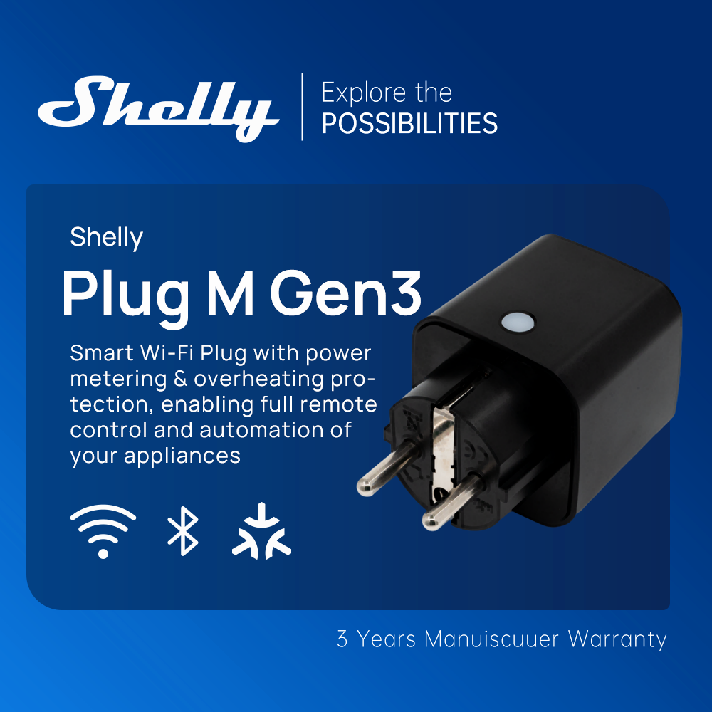 Shelly Plug M Gen3 WiFi Smart  - Shelly Relay Module reseña y precio