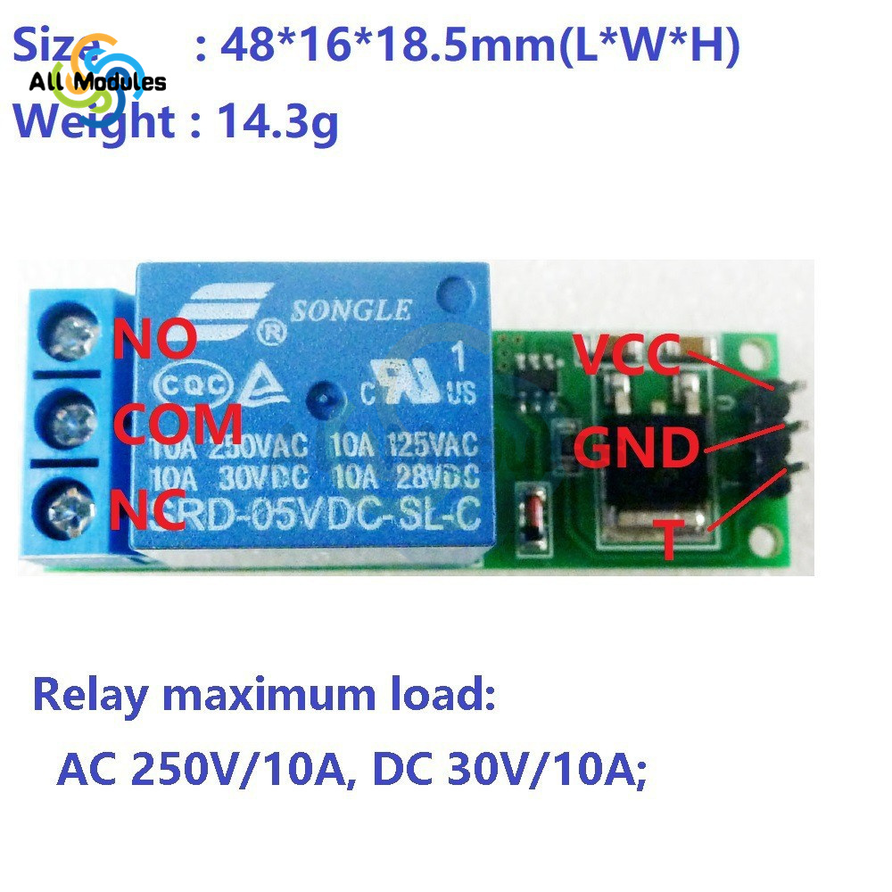 6-24V 1 Channel Relay Module F - Shelly Relay Module reseña y precio