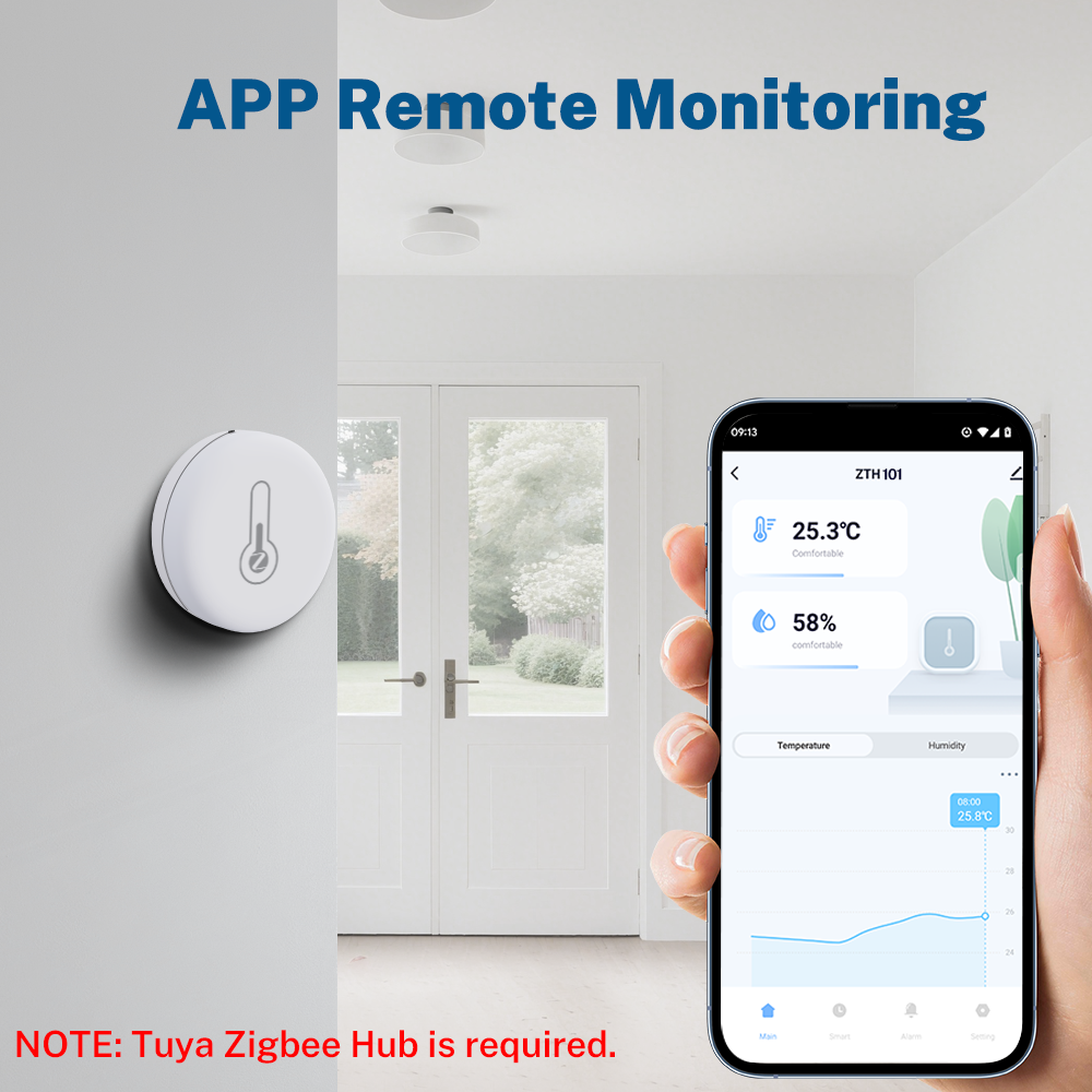 Tuya Zigbee Temperature Humidi - Temperature Humidity Sensor reseña y precio