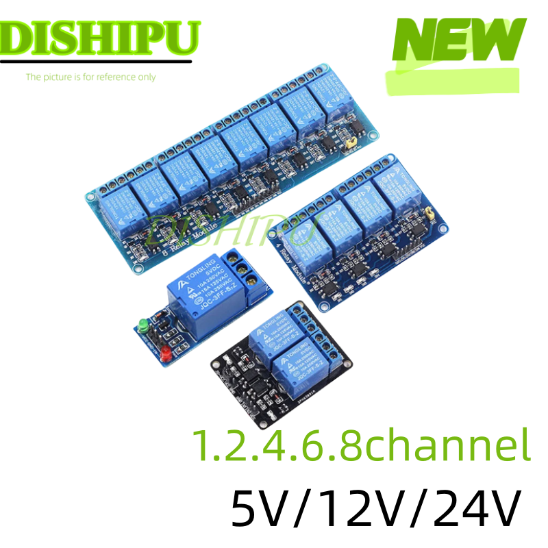 DC 5V 12V 24V 1 2 4 6 8 Channe - Relay 8 Channel Board reseña y precio