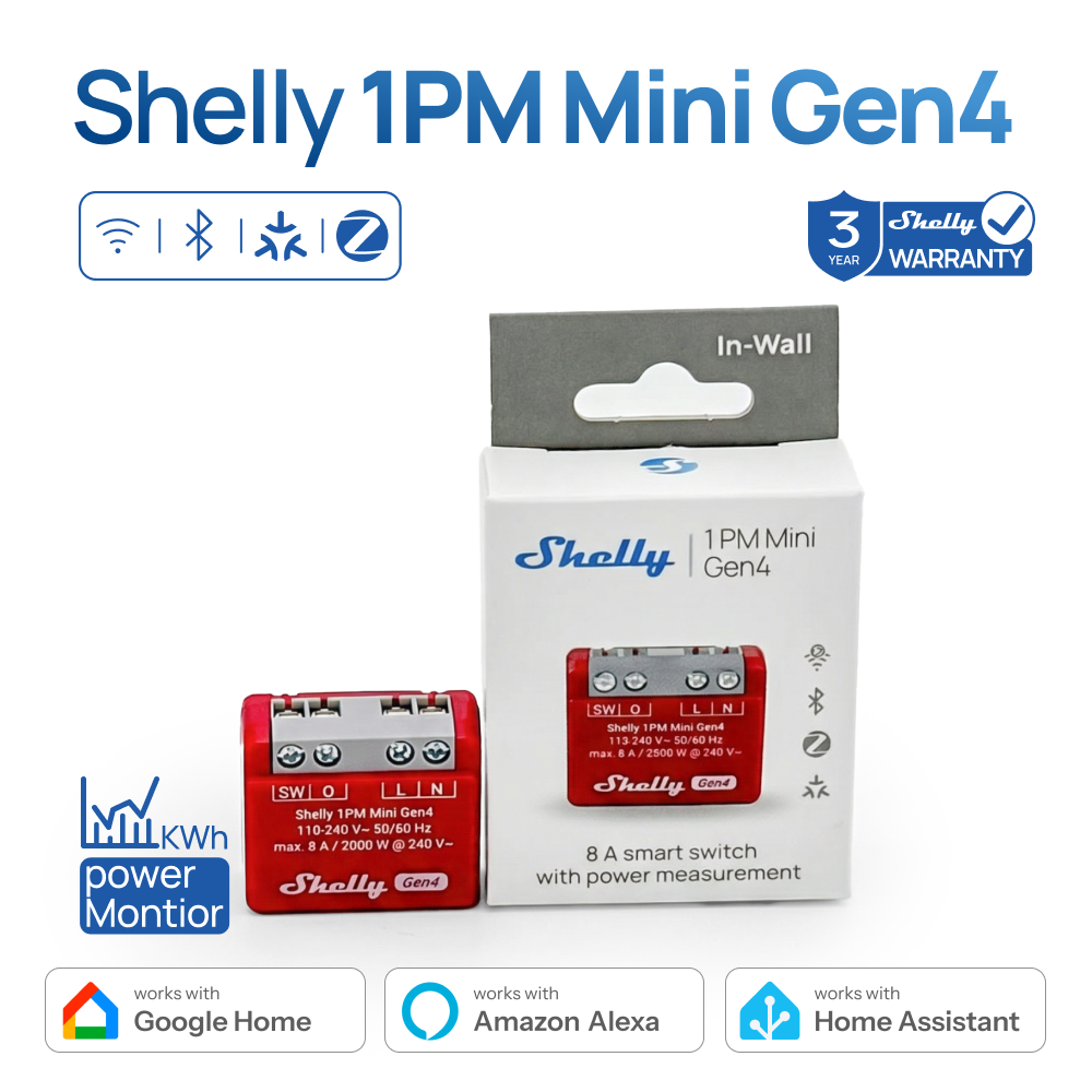 Shelly 1PM Mini Gen4 Zigbee Sm - Shelly Relay Module reseña y precio