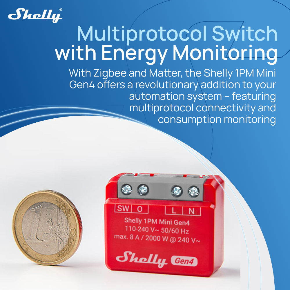 Shelly 1PM Mini Gen4 Zigbee Sm - Shelly Relay Module reseña y precio