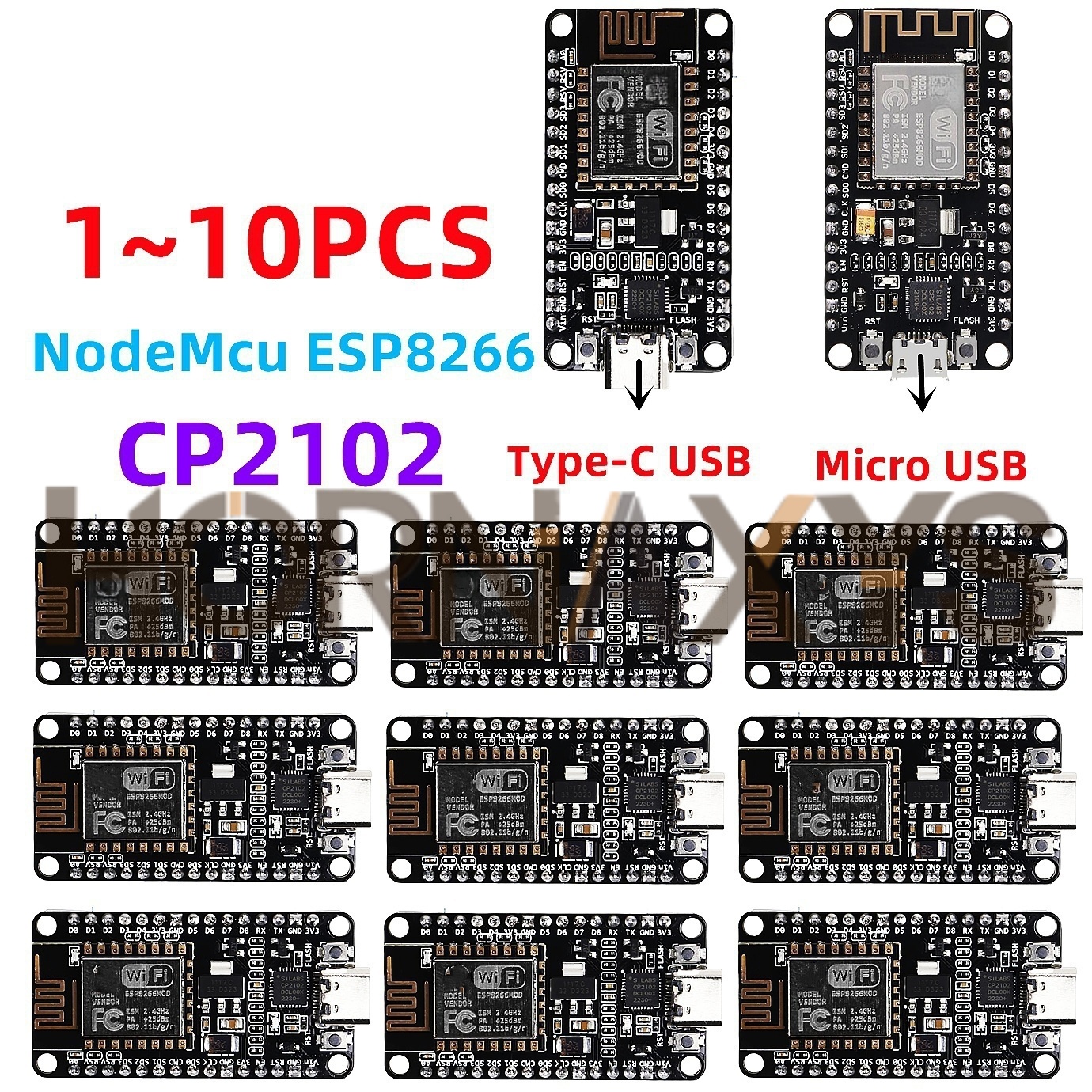 1-10PCS/Wireless Module CP2102 - Esp8266 Nodemcu Board reseña y precio