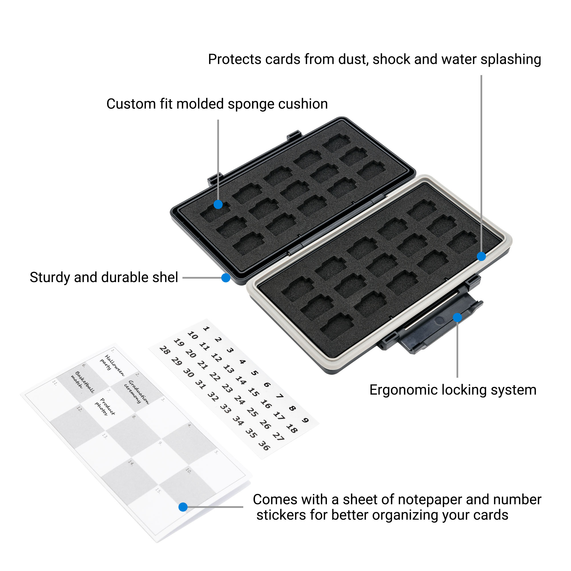 30 Slots Micro SD Card Case Wa - Home Assistant Sd reseña y precio