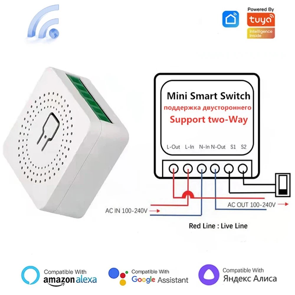 Tuya Mini 16A WiFi Switch Smar - Home Automation Technology reseña y precio