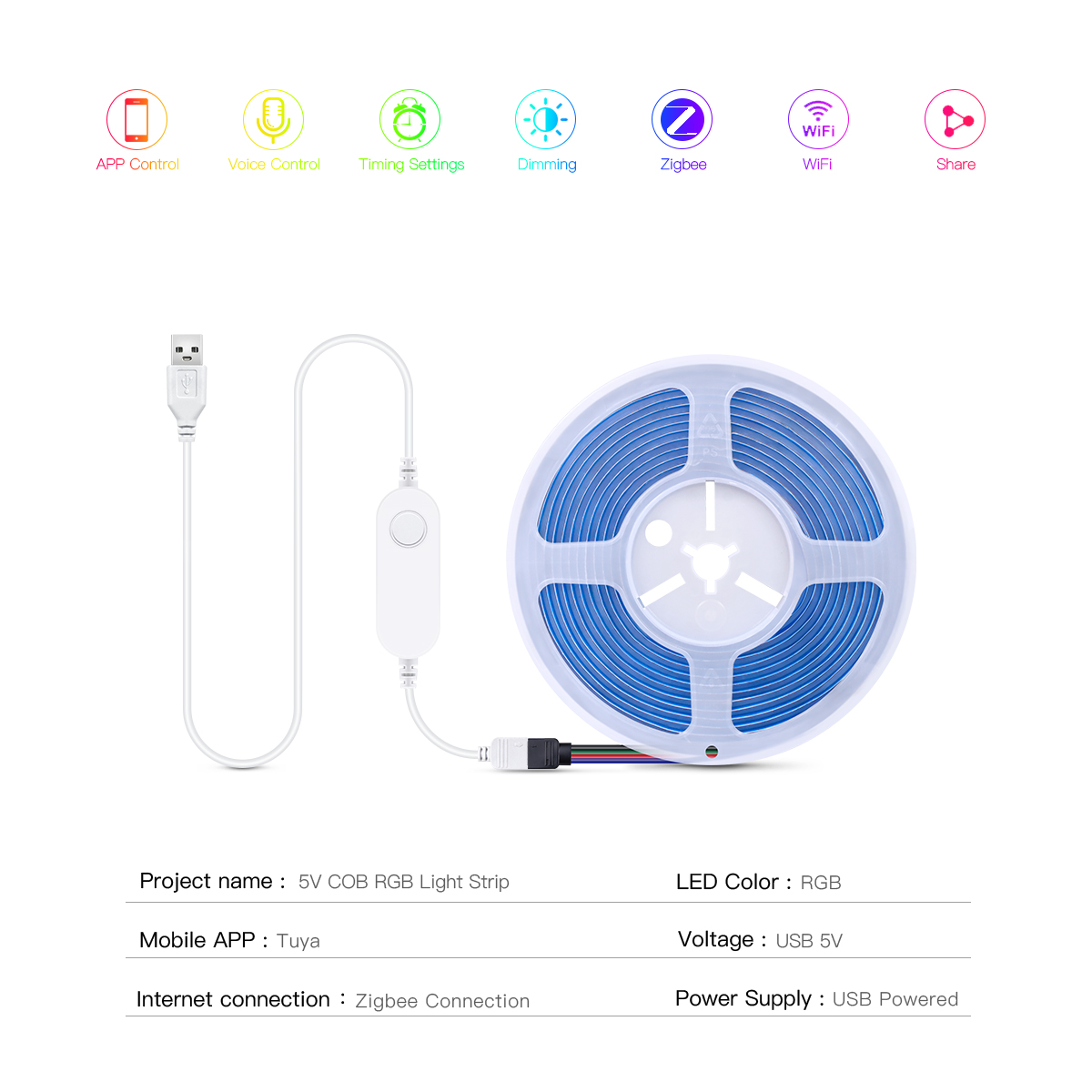 ZigBee LED Strip Smart Tuya CO - Zigbee Coordinator Stick reseña y precio