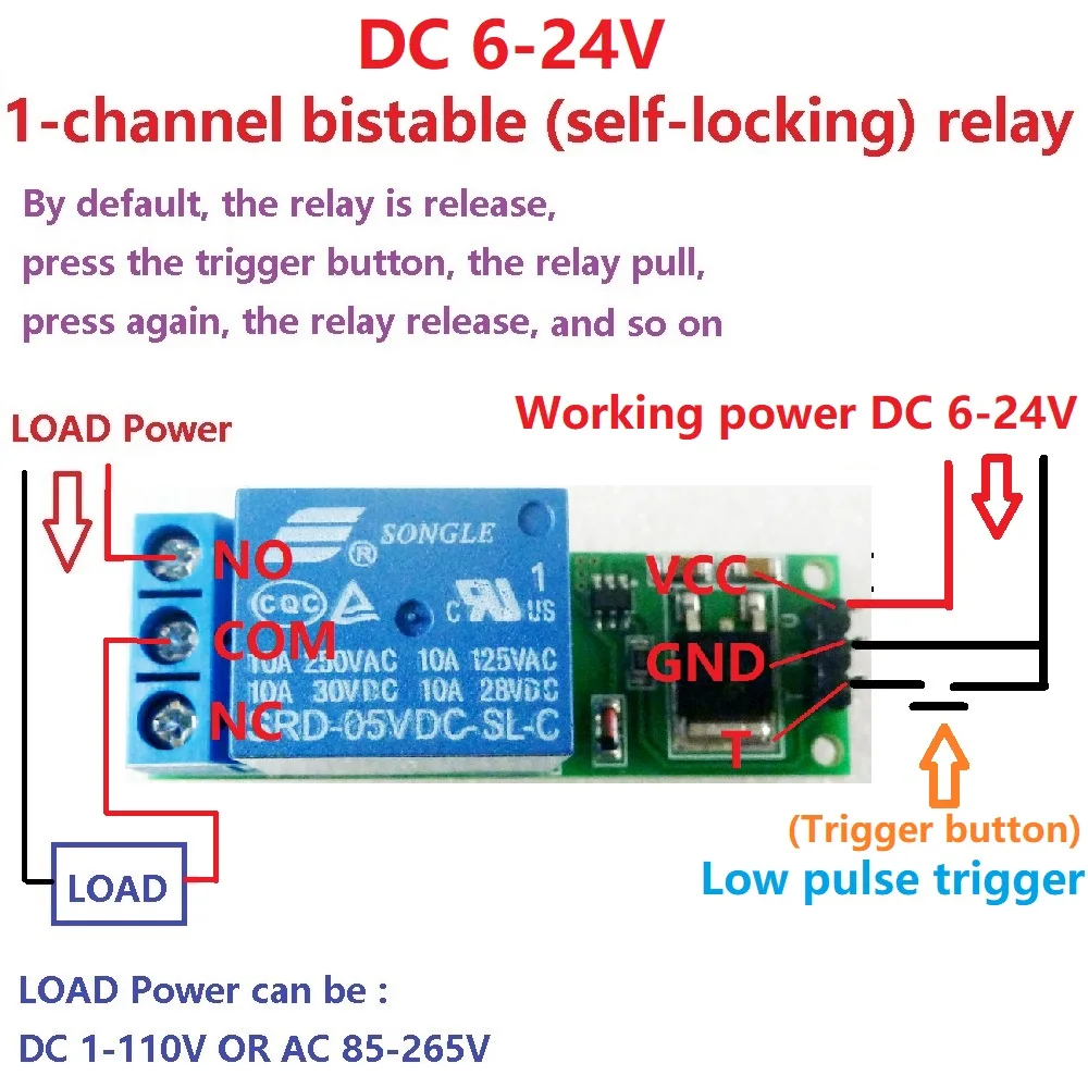 DC 6V 9V 12V 24V Flip-Flop Lat - Shelly Relay Module reseña y precio