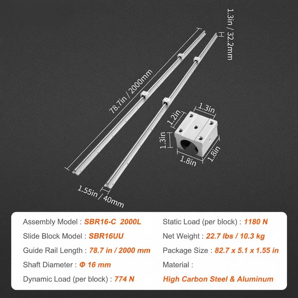 Linear Sliding Track Set 2000m - Diy Automation Projects reseña y precio