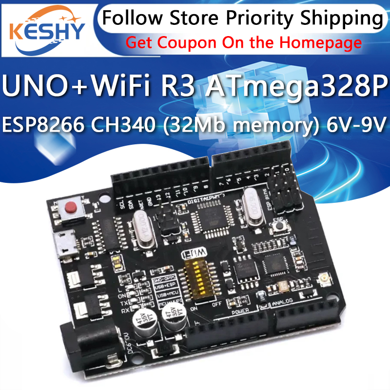 UNO+WiFi R3 ATmega328P+ESP8266 - Esp8266 Nodemcu Board reseña y precio