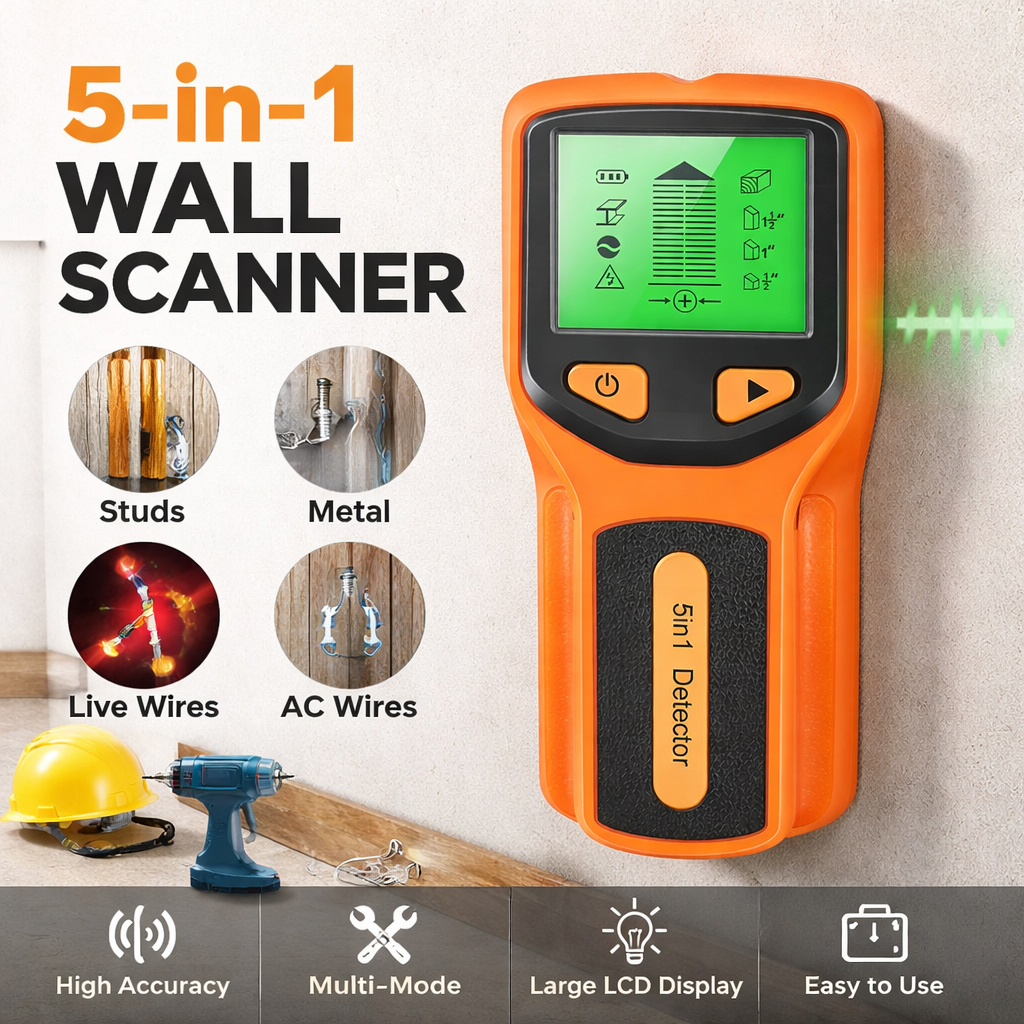 New 5-In-1 Wall Detector Handh - Water Leak Detector Wired reseña y precio